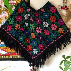 Beautiful poncho hand made embroidery